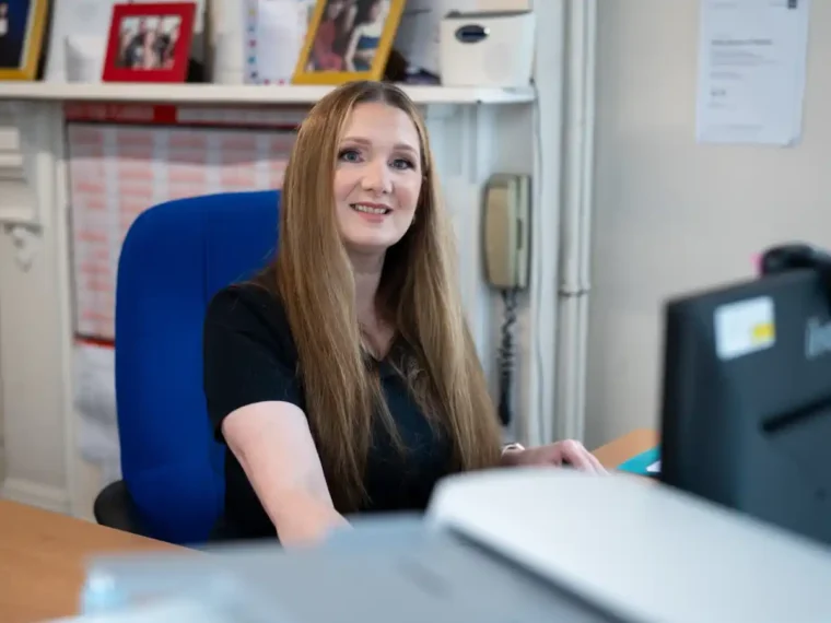 Photo of Donna working at the desk - Start-ups & Small Business Accountancy from PMP Accountants